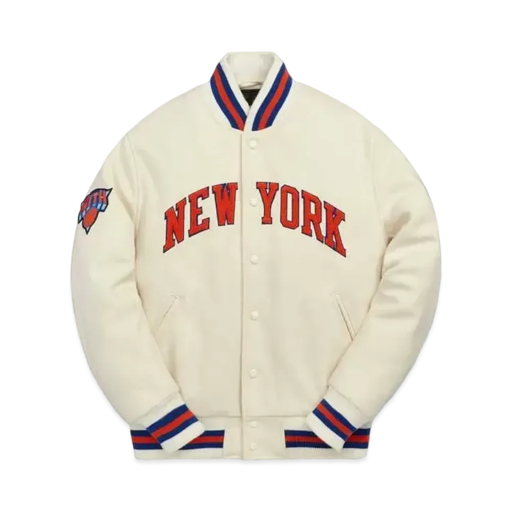Kith Golden Bear for New York Knicks Varisty Jacket "Sandrift"