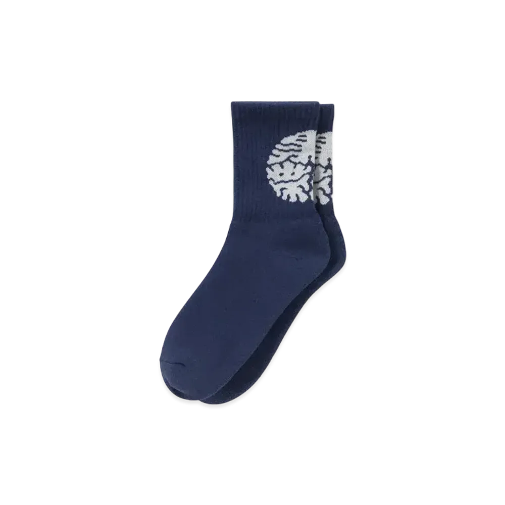 Black Eye Patch Kamon Socks "Navy"