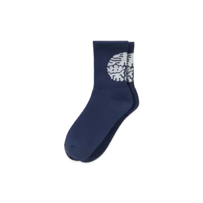 Black Eye Patch Kamon Socks "Navy"