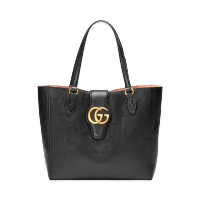 GUCCI Small Tote Bag With Double G "Black"