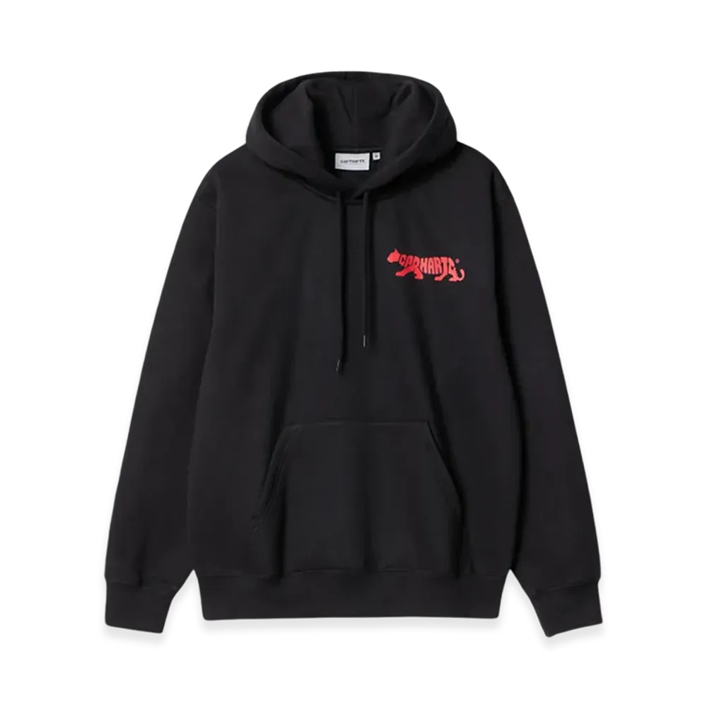 Carhartt WIP Hooded Rocky Script Sweatshirt "Black"