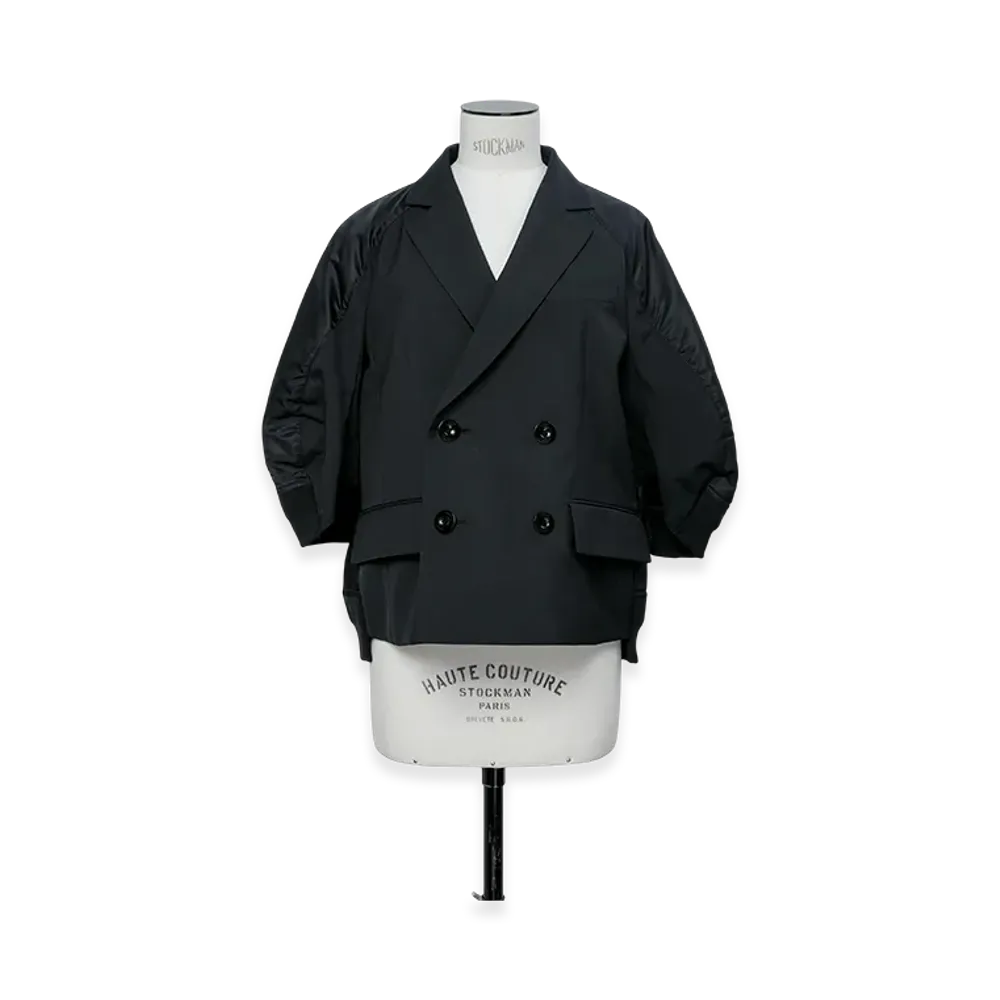 sacai Suiting x Nylon Twill Jacket "Black"