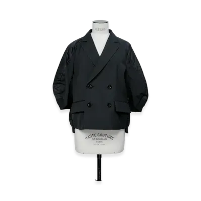 sacai Suiting x Nylon Twill Jacket "Black"