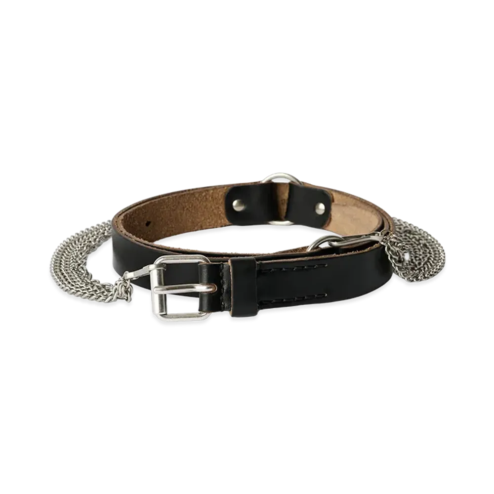OUR LEGACY Women's Chain Belt "Black Chromexcel Leather"