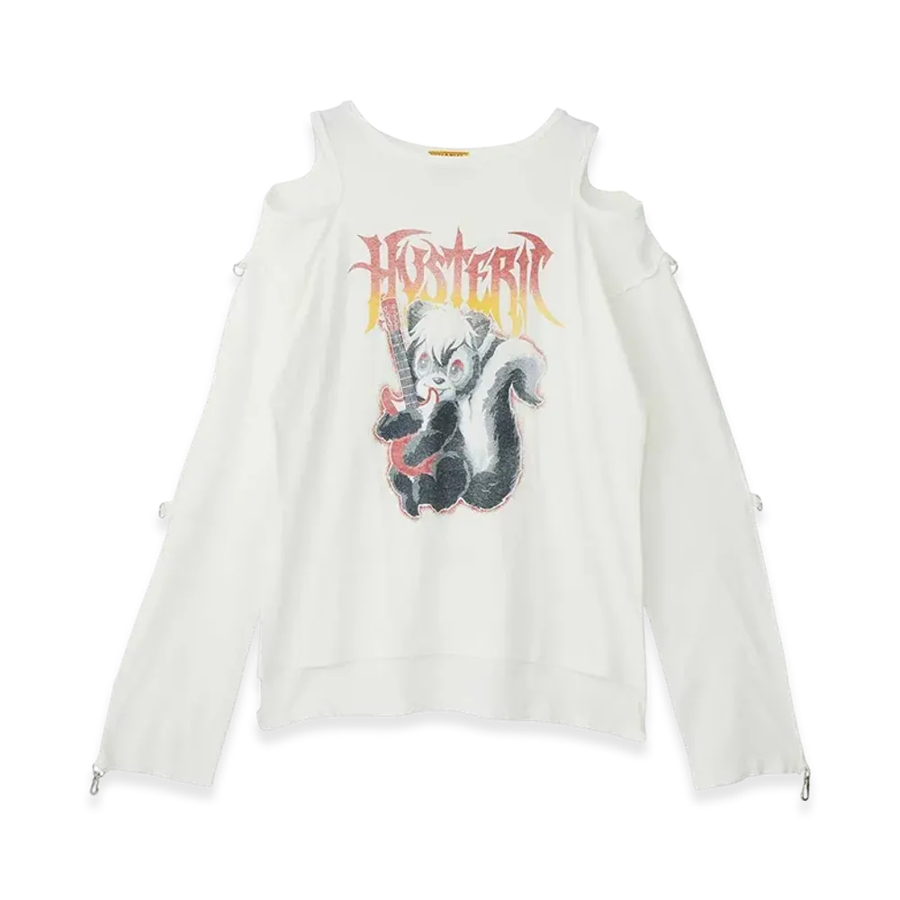 HYSTERIC GLAMOUR HG Metal Skunk Pullover "White"