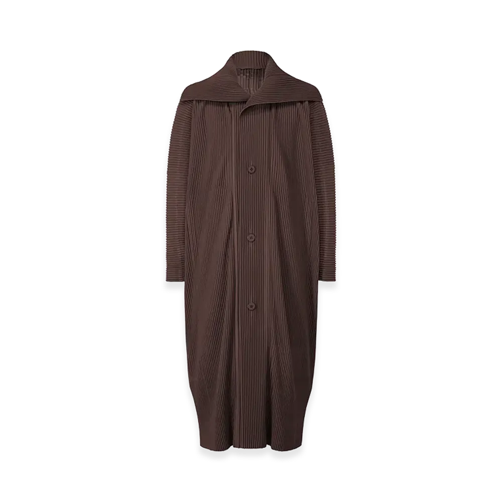 HOMME PLISSE ISSEY MIYAKE Monthly Colors January Long Coat "Egg Plant Black"