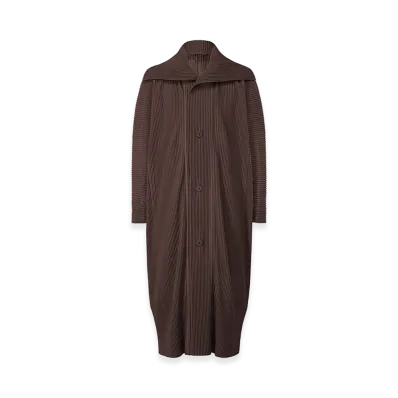 HOMME PLISSE ISSEY MIYAKE Monthly Colors January Long Coat "Egg Plant Black"