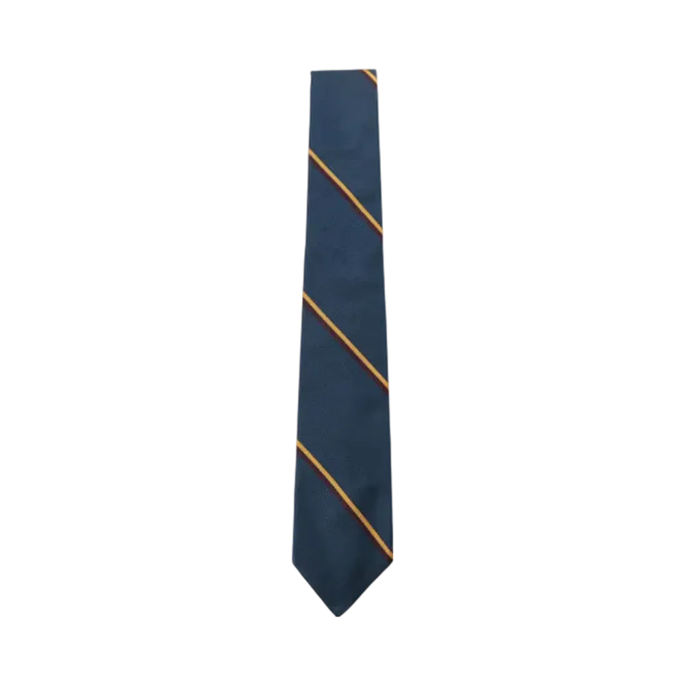 BEAMS Silk Tie Wide Regimental Stripe "Blue"