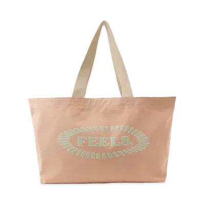 FEELS. Canvas Tote Bag "Gray Pink"