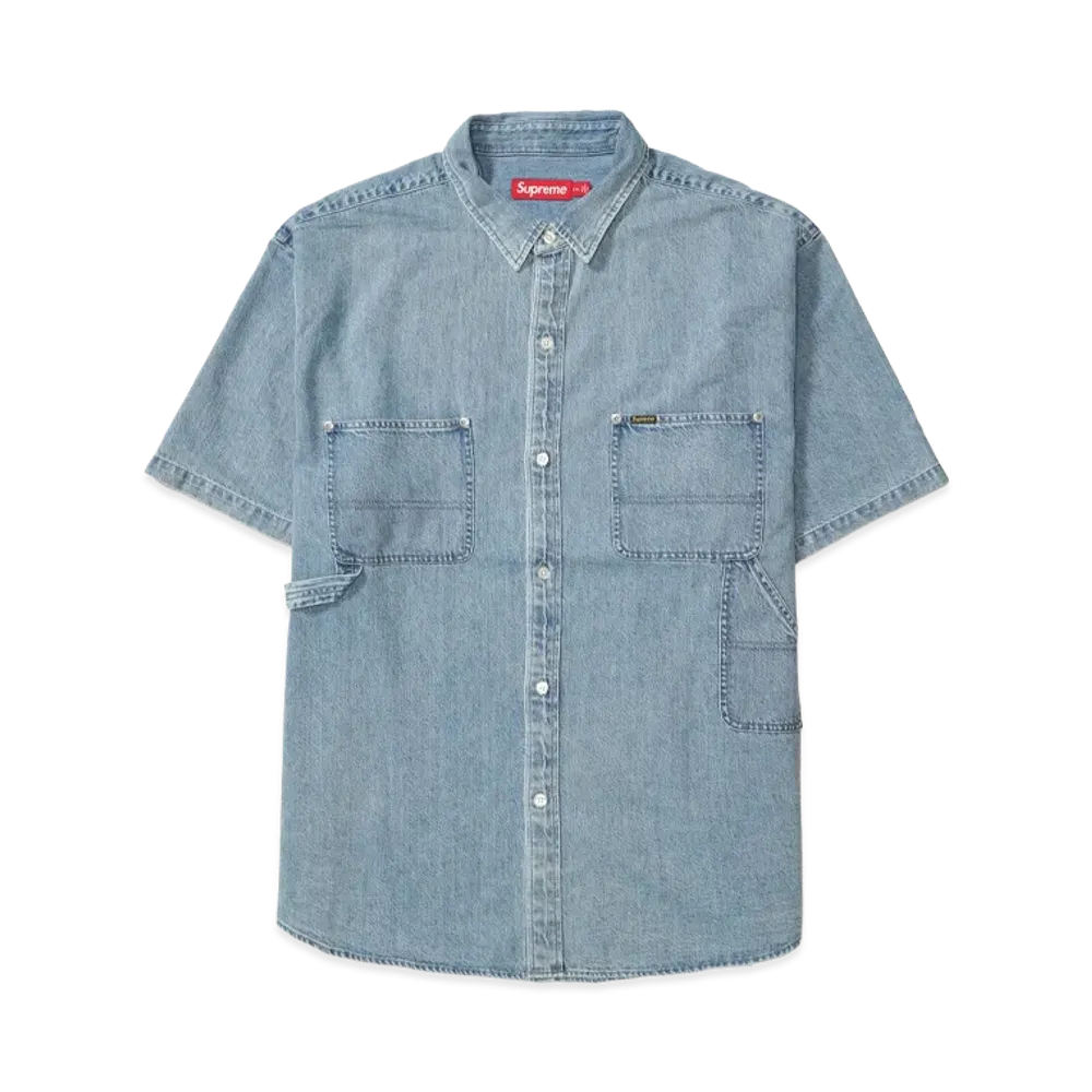 Supreme Loose Fit S/S Denim Painter Shirt "Washed Indgo"