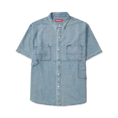 Supreme Loose Fit S/S Denim Painter Shirt "Washed Indgo"
