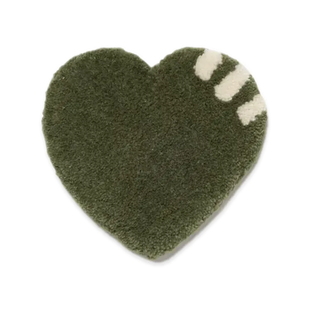 HUMAN MADE Heart Rug Coaster "Olive Drab"
