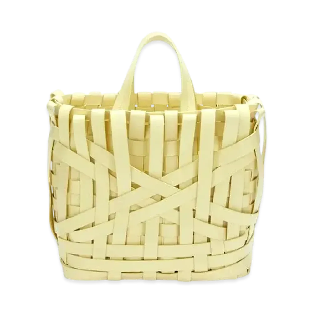 Jil Sander Woven Tote Medium "Lemon"