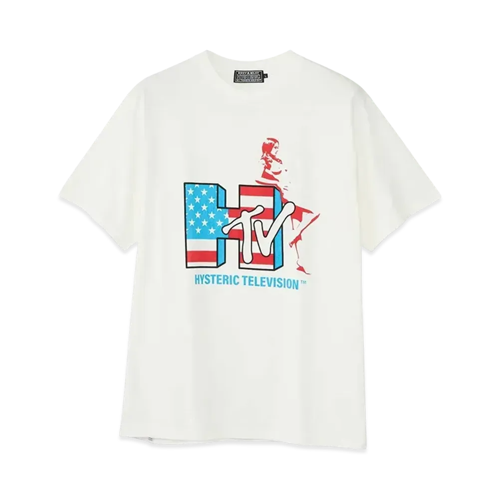 HYSTERIC GLAMOUR Hysteric Television T-Shirt "White"