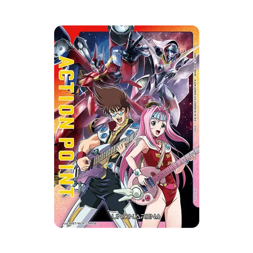 アクションポイントカード (熱気バサラ&ミレーヌ・フレア・ジーナス)  [UA36BT-MCR-1-AP06](ブースターパック「マクロス シリーズ」)