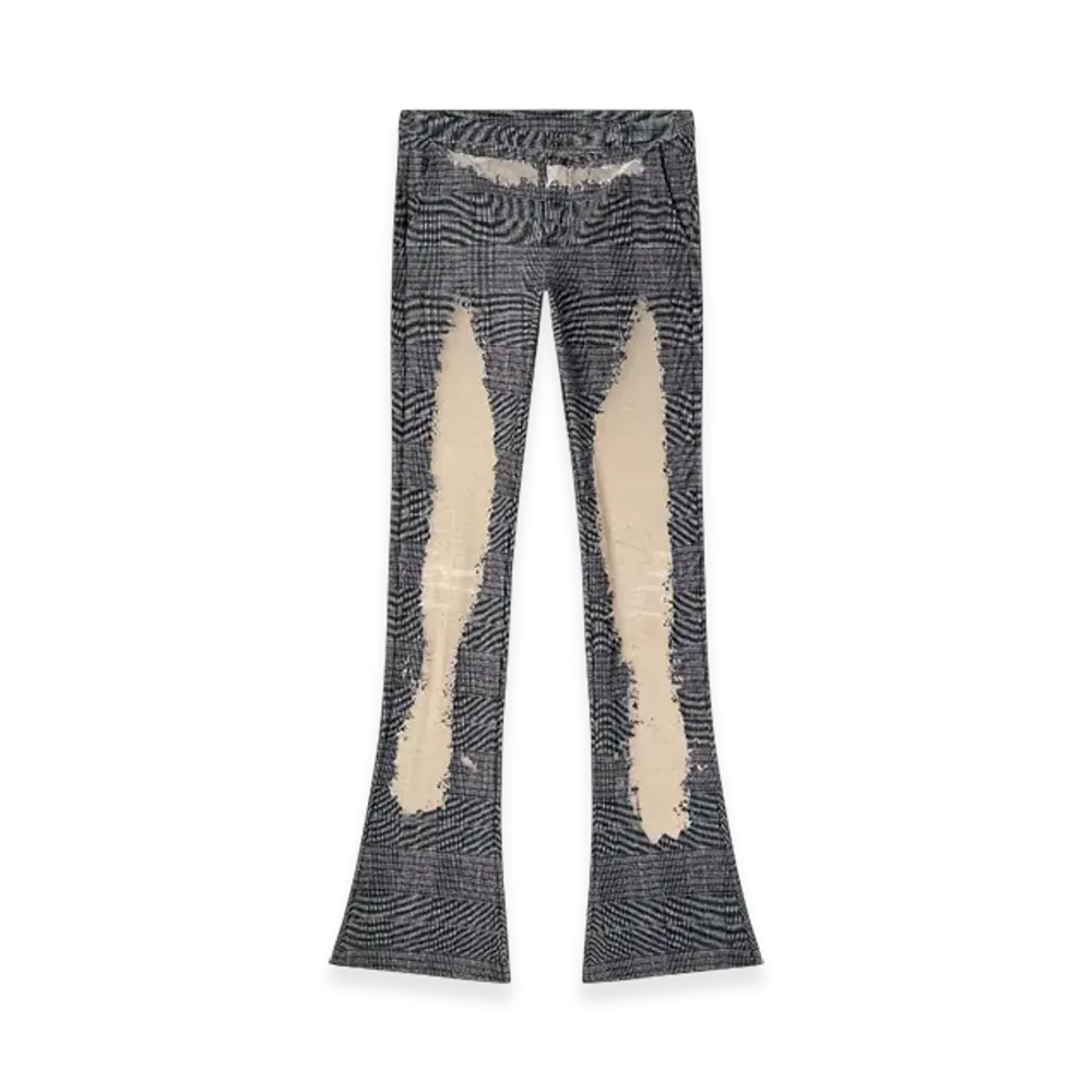 Diesel P-Mineral-P2 Checked Pants With Devore Sweat Stains "Gray"