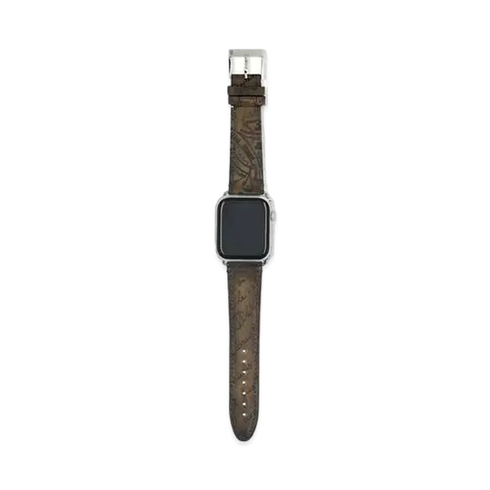 Berluti Apple Watch Bracelet Scritto Leather "Olive"