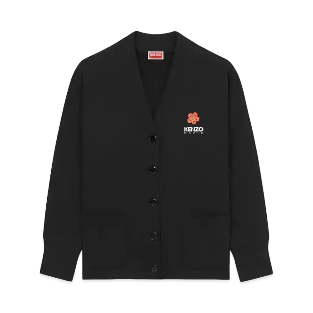 KENZO 'BOKE FLOWER' Embroidery Cardigan "Black"
