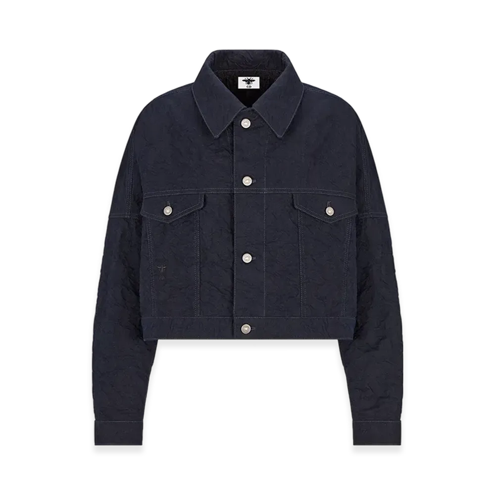 Dior Women's Cropped Jacket Denim "Deep Blue"