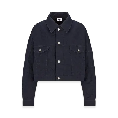 Dior Women's Cropped Jacket Denim "Deep Blue"