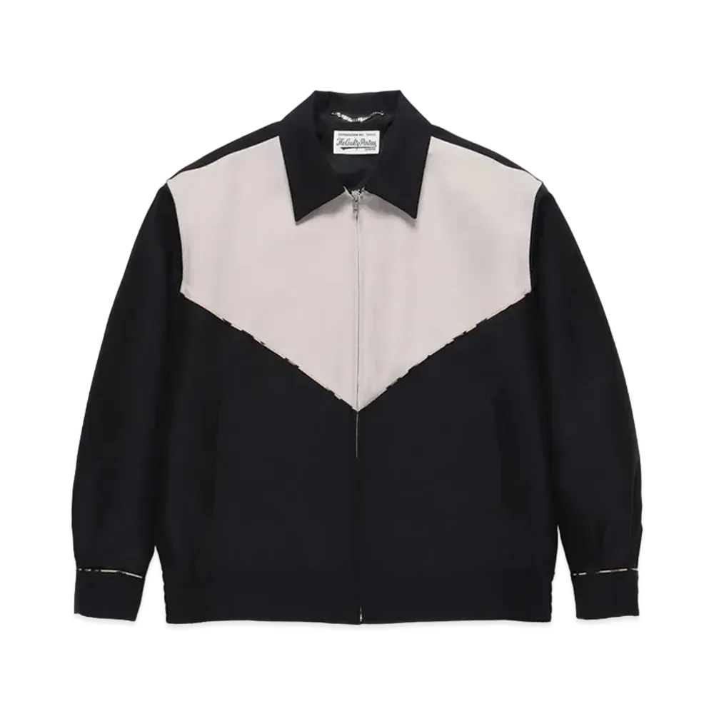 WACKO MARIA WESTERN JACKET (IMPORT FABRIC / DORMEUIL) "Black Ivory"