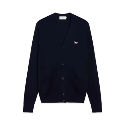 Maison Kitsune Tricolor Fox Patch Classic Cardigan "Navy"