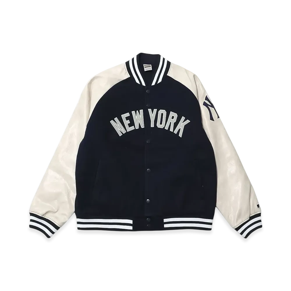 MLB Standard Logo Melton Jacket "Navy"