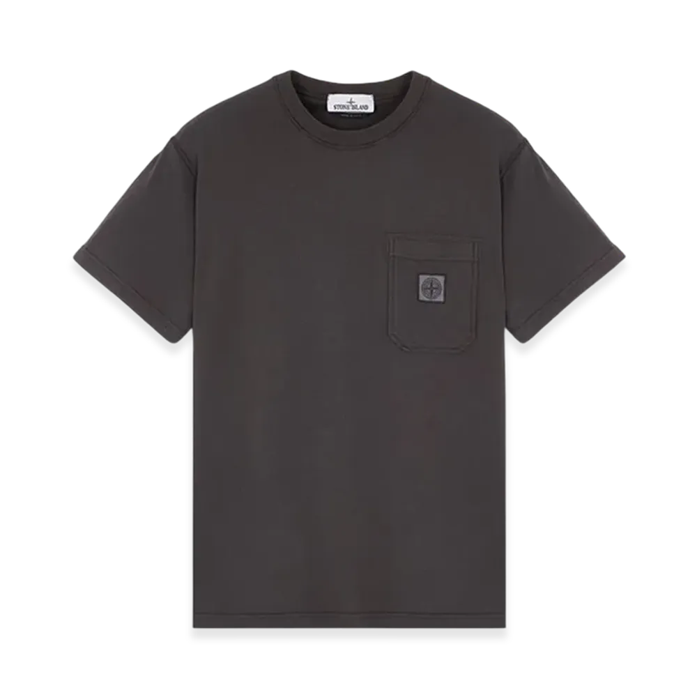 Stone Island 21957 Fissato Treatment Short Sleeve Organic Cotton T-Shirt - 24SS "Steel Gray"