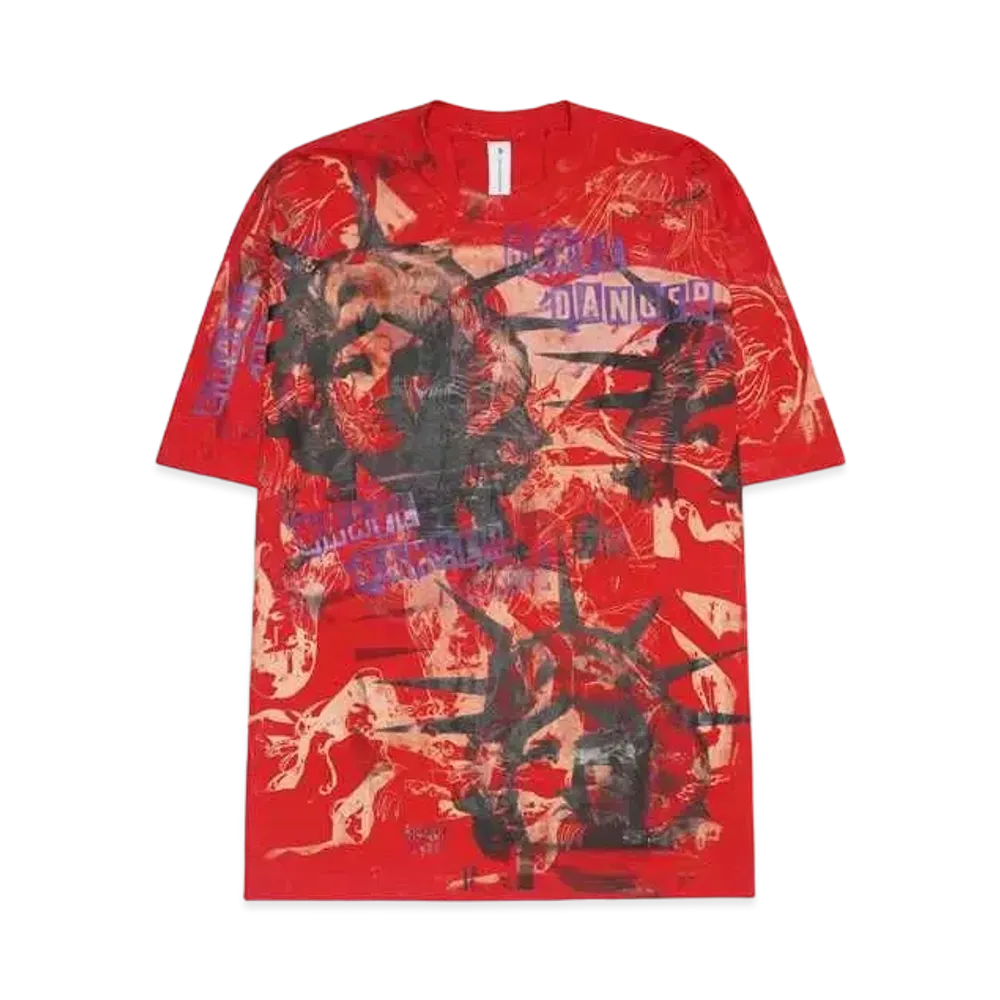 THE INCORPORATED USED SS T-SHIRT "RED" SIZE L