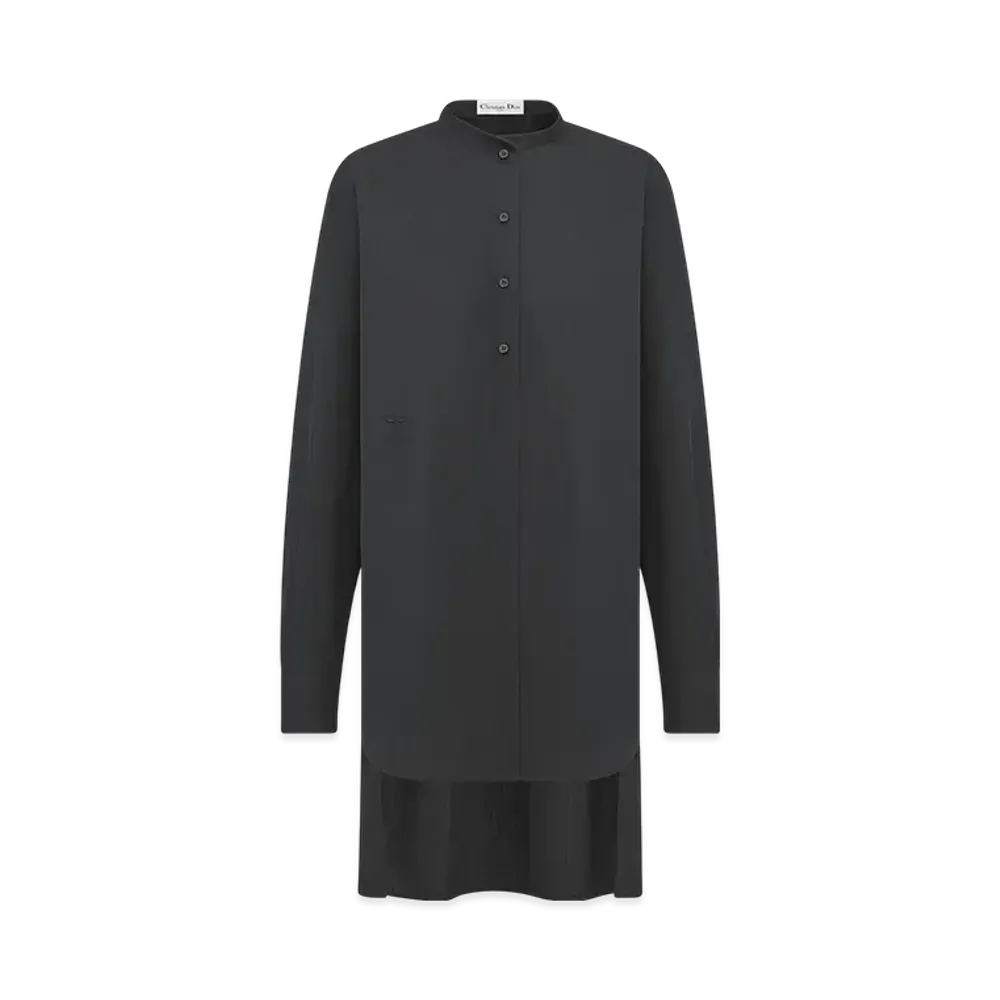 Dior Women's Dioriviera Long Blouse Cotton Poplin "Black"