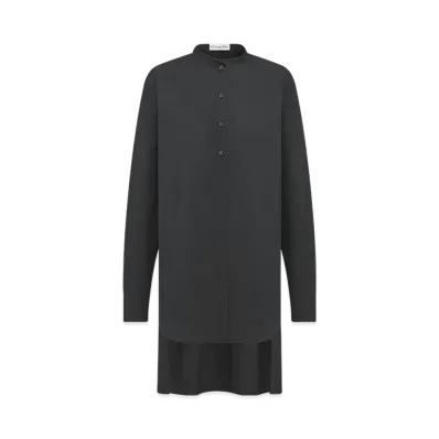 Dior Women's Dioriviera Long Blouse Cotton Poplin "Black"