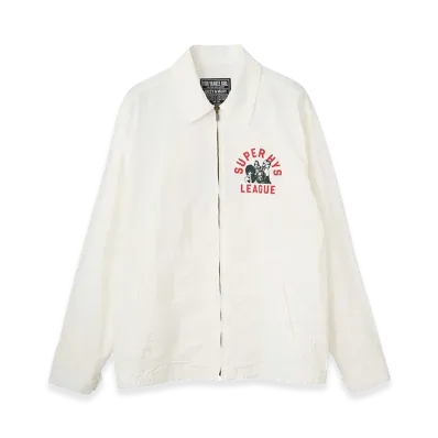 HYSTERIC GLAMOUR Super HYS League Drizzler Jacket "White"