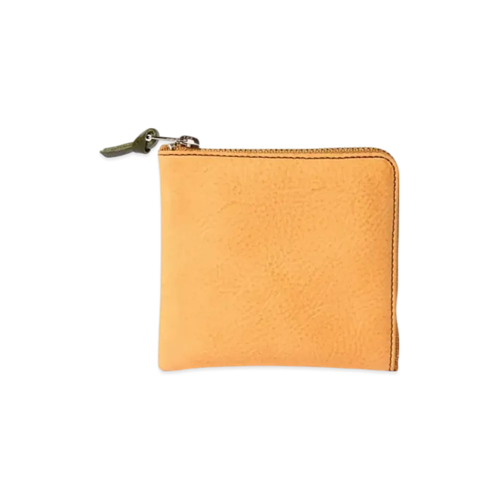 BEAMS Double Zip Wallet "Tan"