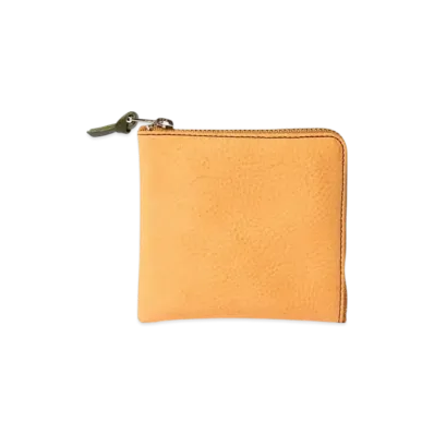 BEAMS Double Zip Wallet "Tan"