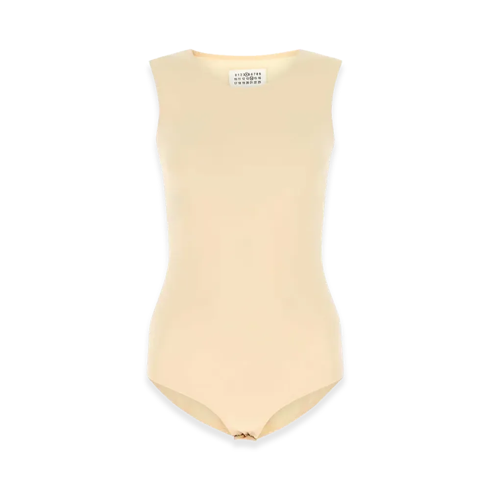 Maison Margiela Women's Skin Pink Stretch Viscose Bodysuit "Pink"