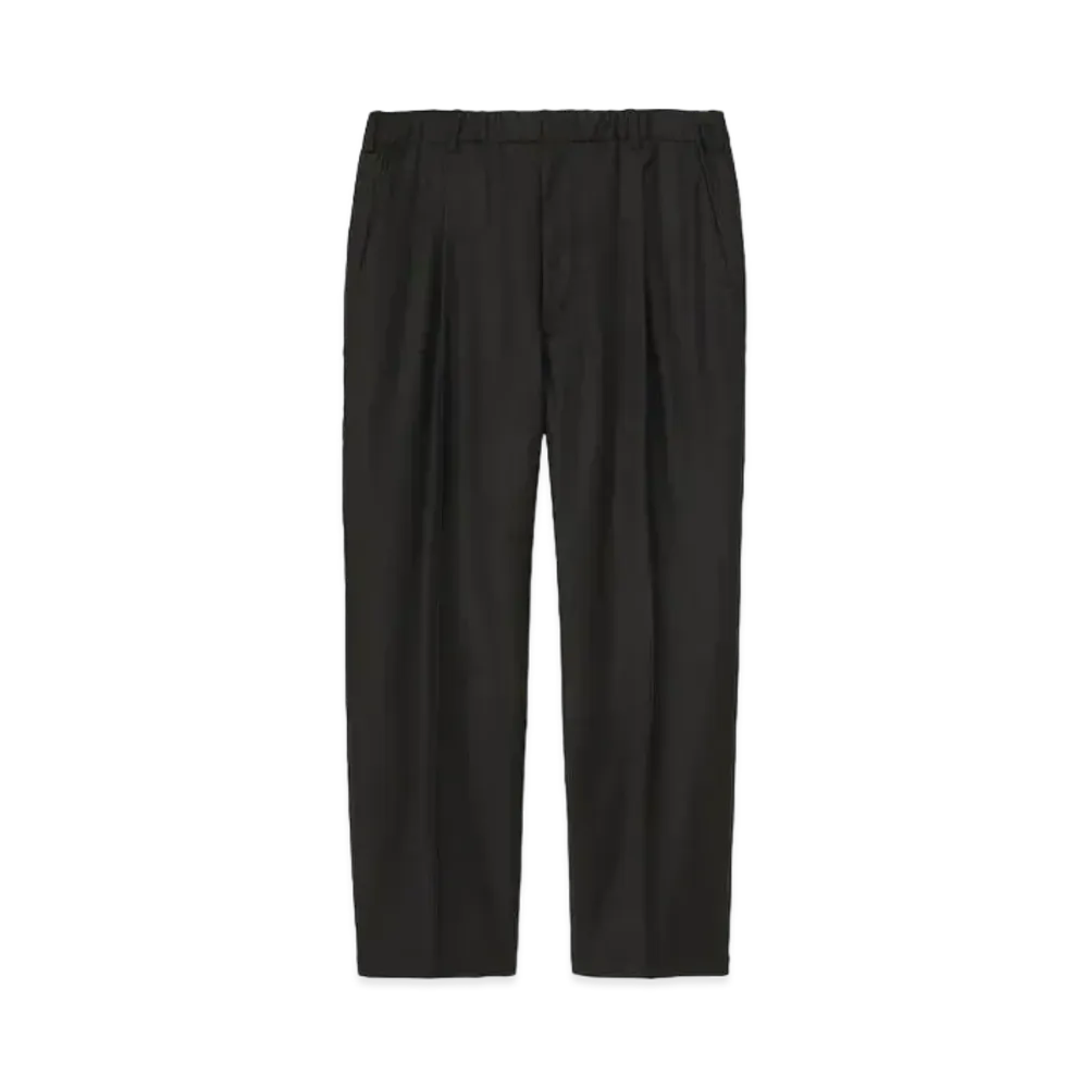 Goldwin One Tuck Wool Relax Pants (Loro Piana) (Unisex) "Black"