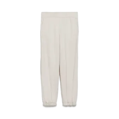 Max Mara Candela Cotton Satin Trousers "Stone"