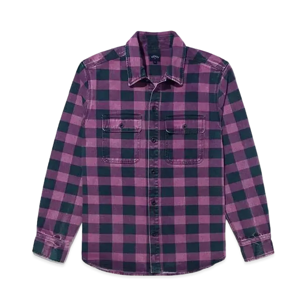 Noah Buffalo Plaid Denim Shirt "Pink & Black"