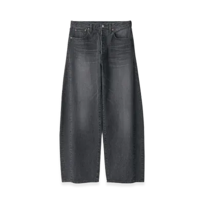 ssstein Deformation Wide Denim Pants "Black"
