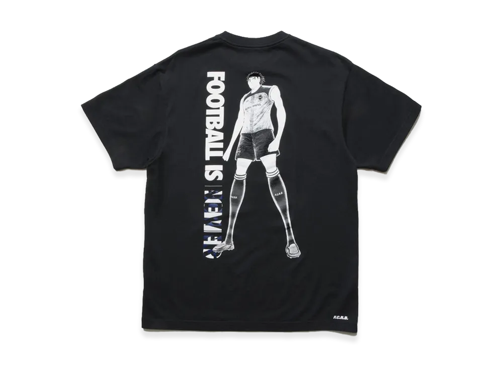 F.C.Real Bristol x Captain Tsubasa Kojiro Hyuga On The Back Tee "Black"