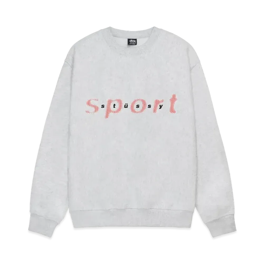 Stussy Dot Sport Crew "Ash Heather"
