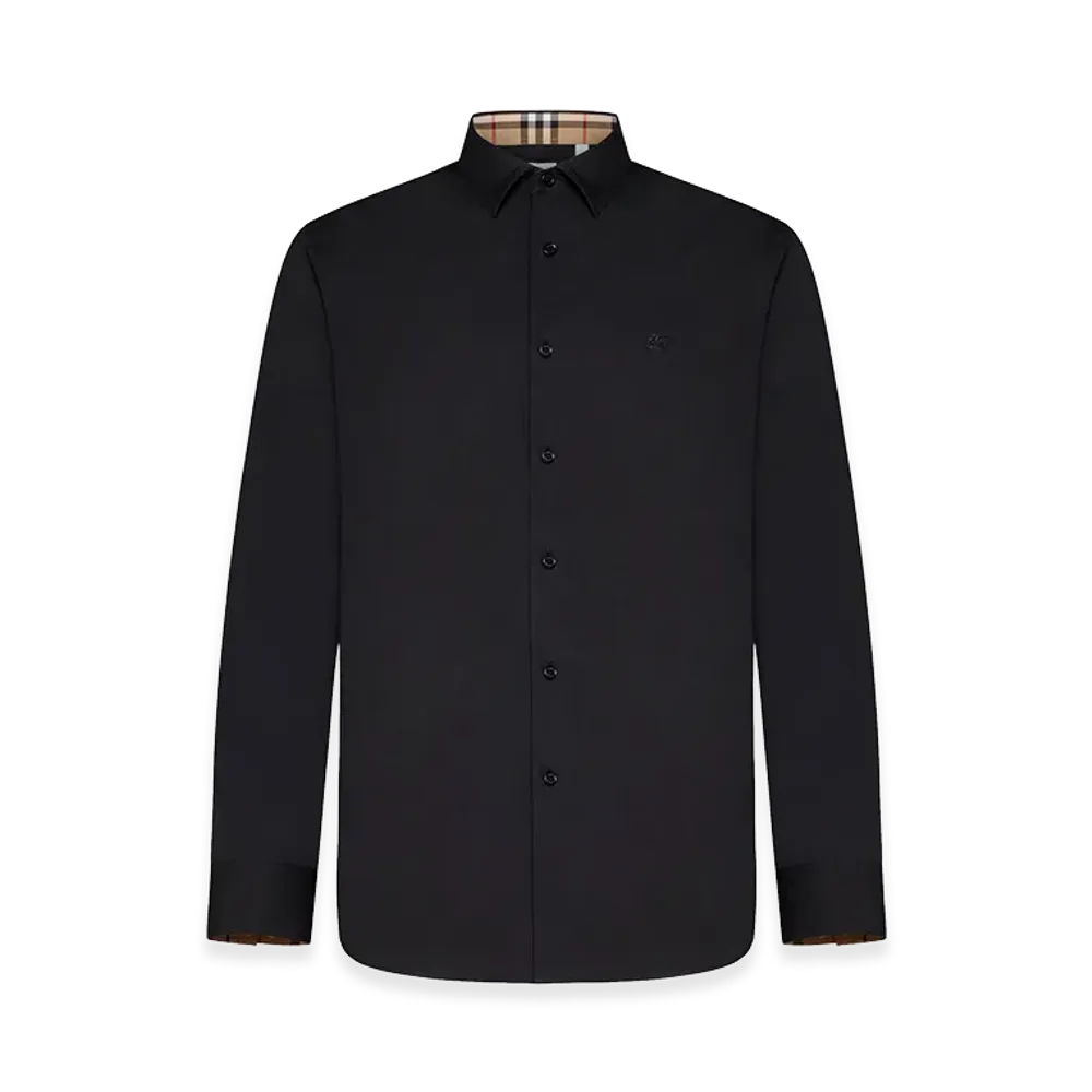 Burberry Stretch Poplin Shirt "Black"