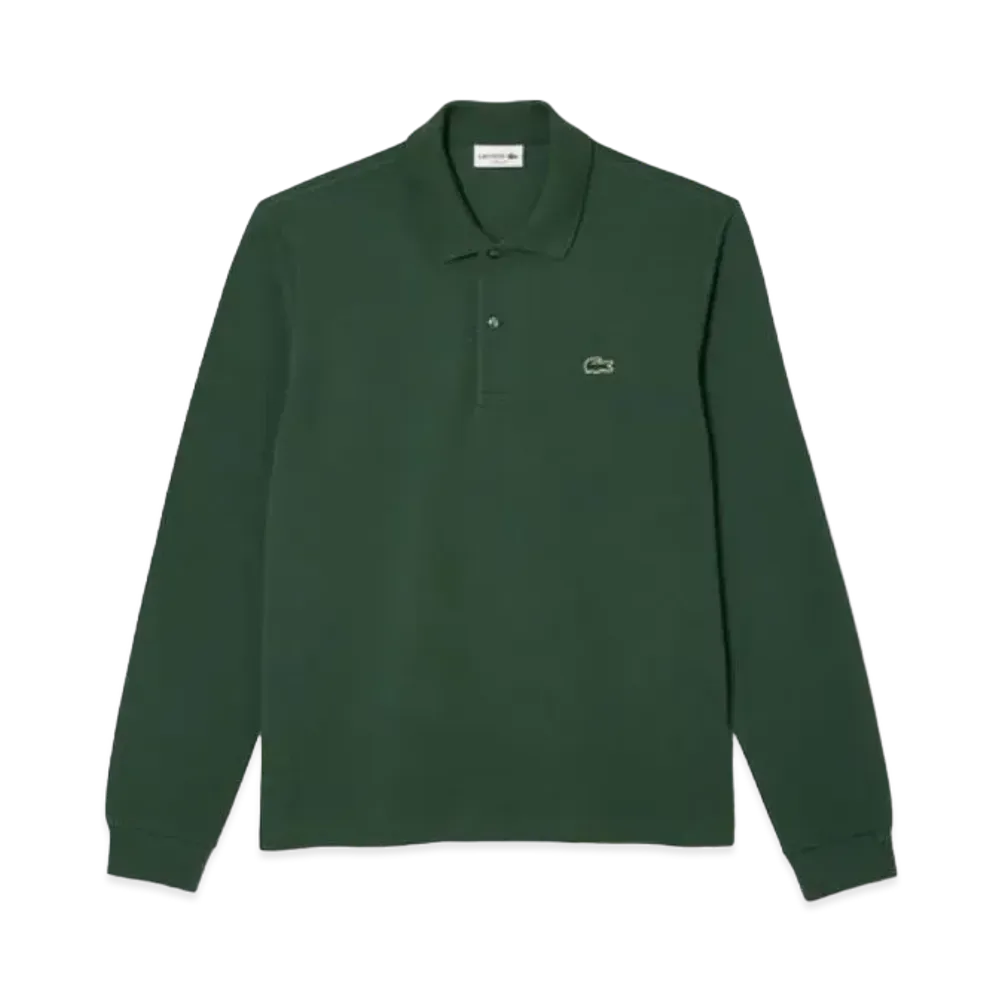 LACOSTE Original Fit Long Sleep Polo Shirt "Dark Green"