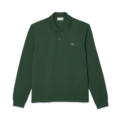 LACOSTE Original Fit Long Sleep Polo Shirt "Dark Green"