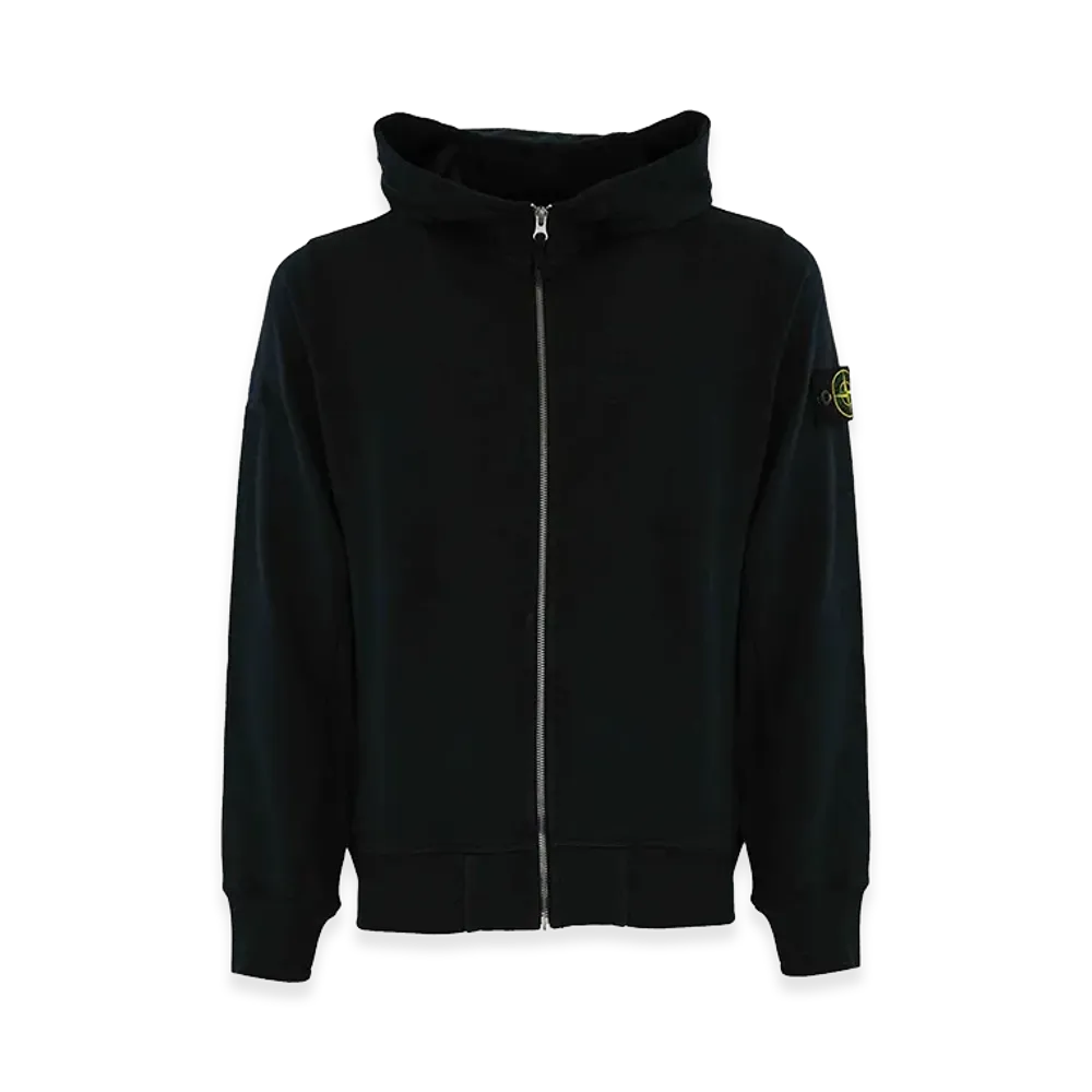 Stone Island Logo Patch Zip-Up Hoodie "Blue"