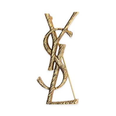 Saint Laurent Women's 'Monogram' Earrings "Gold"