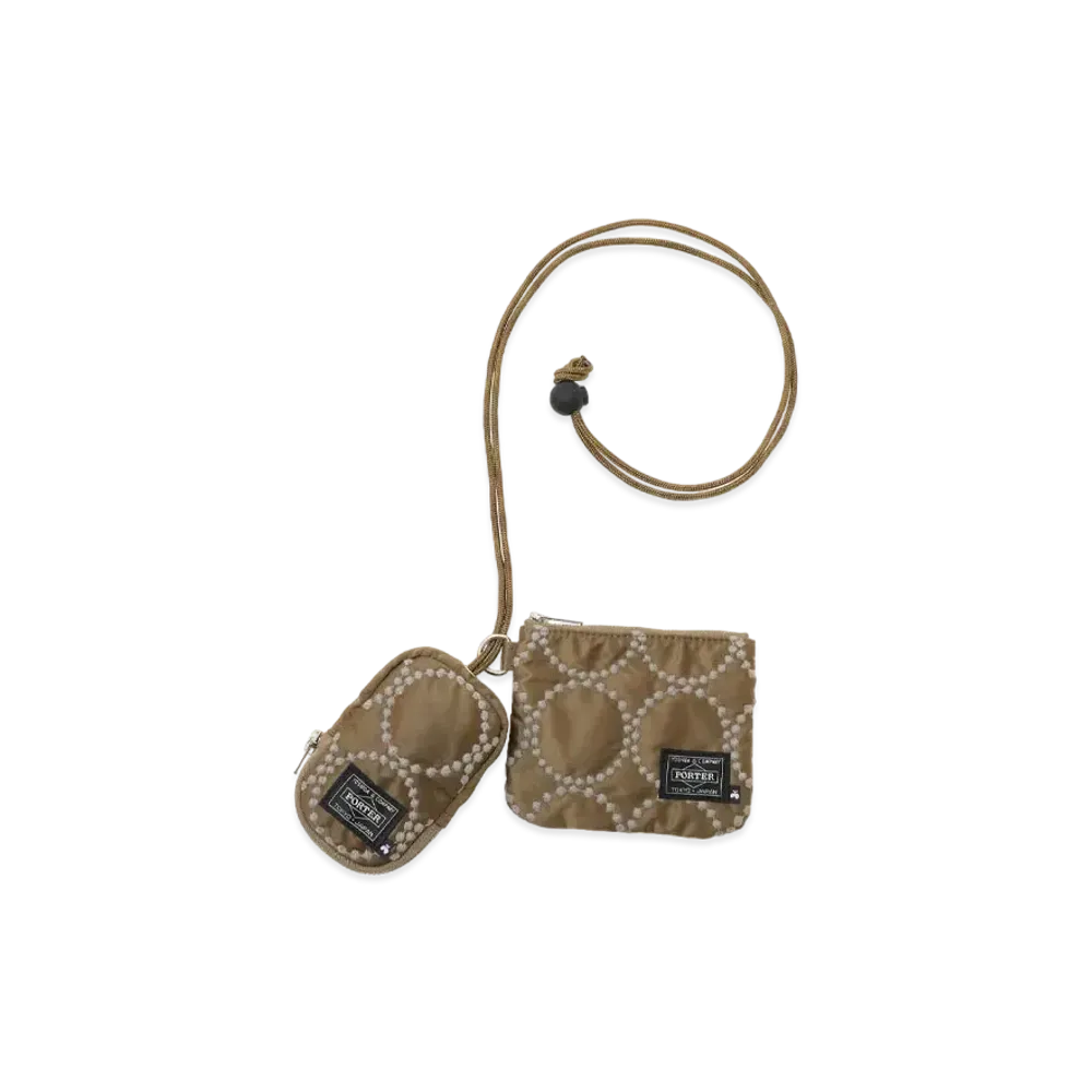 PORTER x mina perhonen Tambourine Key Case & Coin Purse "Beige"