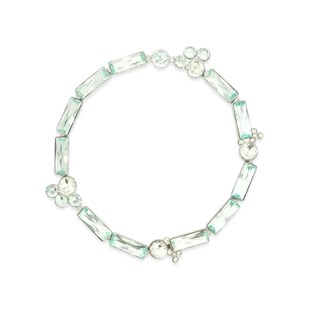 Jil Sander Necklace "Silver/Crystal/Light Blue"