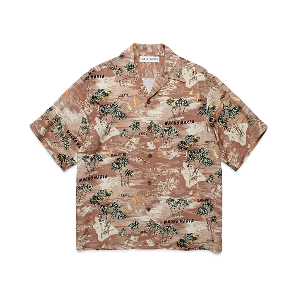 WACKO MARIA Hawaiian Shirt "Brown"