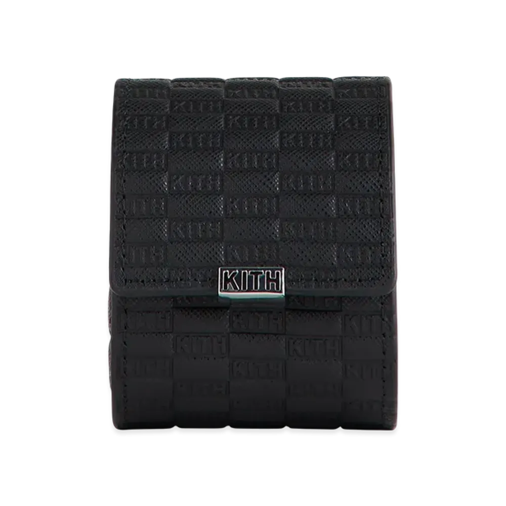 Kithmas Monogram Saffiano Leather Single Watch Roll "Black"